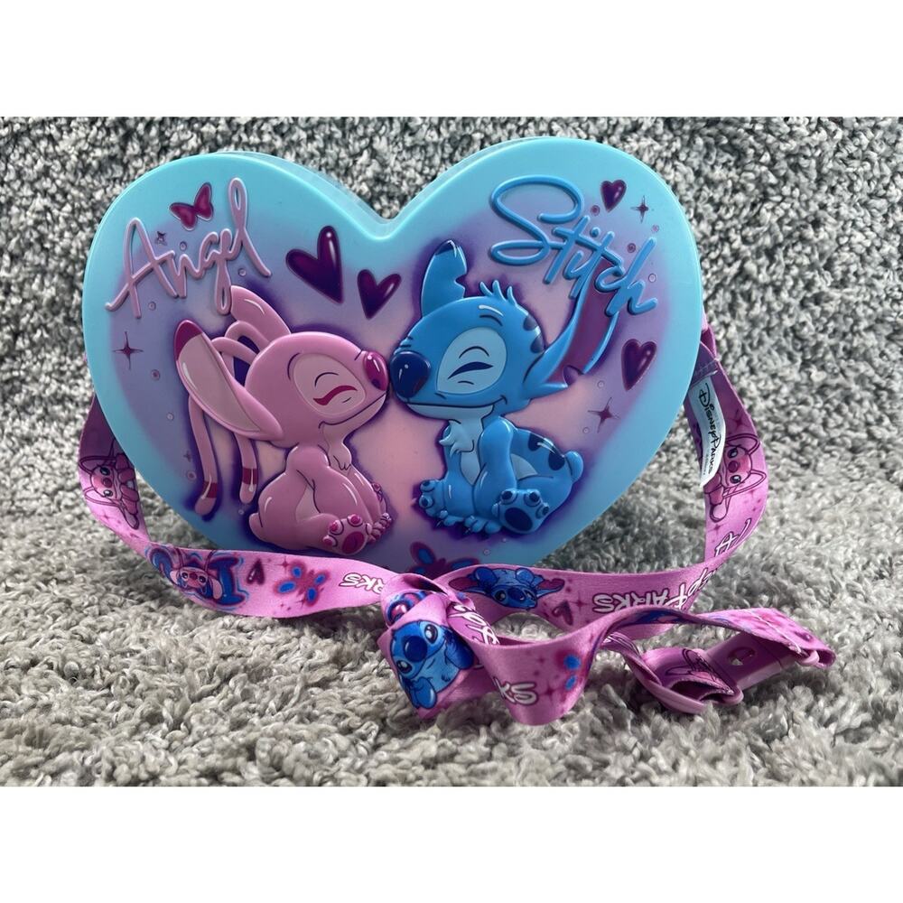 Stitch & Angel Valentine Heart Lighted Popcorn Bucket Disneyland 2026 New